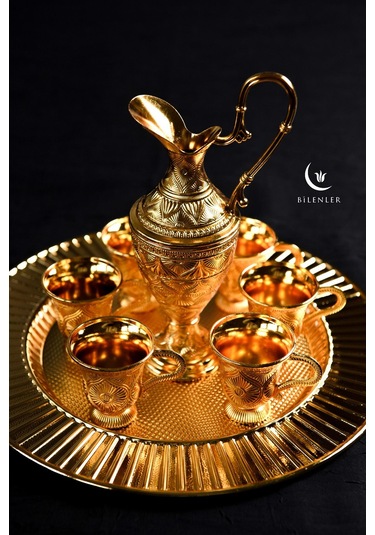 8 Parça Zemzem Takımı Hediyelik Ve Sunumluk Set - Sarı