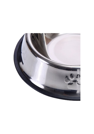 Mp060   Pati Desenli Çelik Mama Kabı 24 Oz = 710 Ml