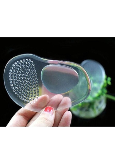 Şeffaf Kaymaz Yarım Silikon Jel Ön Ayaklar Ayakkabı Pedleri Ayak Bakımı Aracı Ayak Pedleri