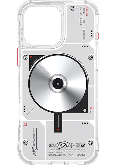 İphone Uyumlu 16 Pro Max Kılıf Magsafe Özellikli Disk Desenli Airbag Tasarımlı Skinarma Nova Kapak Şeffaf