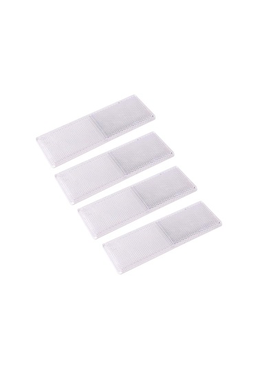 Beyaz Kamyon Motosiklet Yapışkanlı Dikdörtgen Plastik Reflektör Yansıtıcı Uyarı Plaka Çıkartmaları Güvenlik İşareti Kırmızı/beyaz Çıkartmalar 50pcs