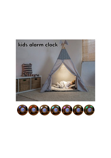 Youtek Renkli Dokunmatik Gece Lambalı Alarm Saat - 12/24 Saat, Tarih Gösterimi, Uyandırma Ve Yeniden Uyandırma Fonksiyonu, Mavi Plastik Mavi