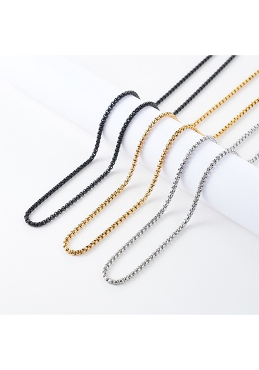 Yystore Çelik Kolye Titanyum Çelik 2.0mmx50cm U Şekil Moda Aksesuarları Jınz-0891