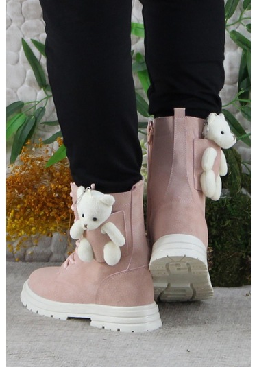 Fort Cool Perla Rahat Sıcak Astar Kaymaz Taban Kız Çocuk Bot Pudra