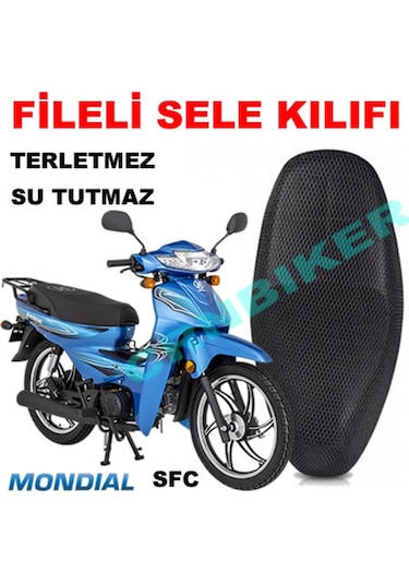 Mondial Sfc Motosiklet Sele Kılıfı 3D Çift Katlı Fileli