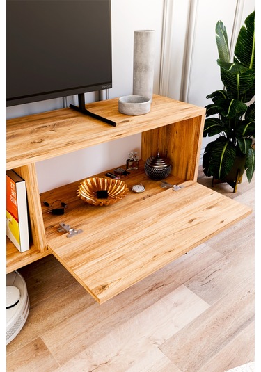 Buka Tv Sehpası, Tv Standı, Televizyon Ünitesi Atlantik Çam