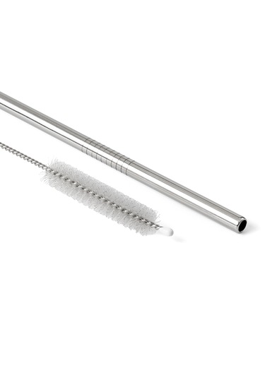 Çantalı Kamp Sofra Seti - Çatal,kaşık,bıçak,pipet, Pipet Temizleme Fırçası Lacivert
