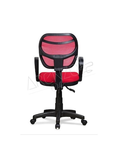 Ev Ve Ofis Çalışma Sandalyesi Bilgisayar Ve Sekreter Koltuğu Bella Model Kırmızı