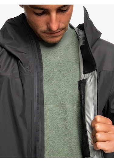 Quiksilver Over Cast Gore Tex Jk Erkek Mont-27815-Koyu Gri