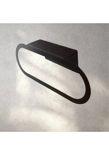 Lazer Kendinden Yapışkanlı Ve Vidalı Oval Havluluk Mat Siyah Çok Renkli