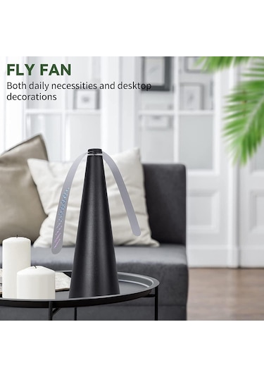 Folinda Masaüstü Bataryalı Sinek Ve Haşere Avlayıcı Fan, 3 Adet Siyah Pp+abs Malzeme
