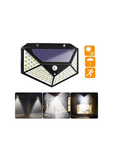 Güneş Enerjili Solar Bahçe Lambası Hareket Sensörlü 100 Led (483338461)