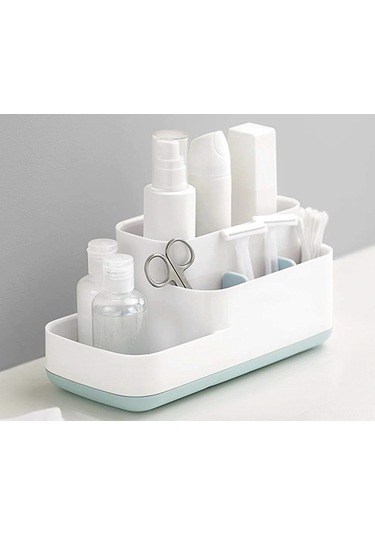 Moveevo Joseph Joseph Easystore Banyo Organizer - Çok Bölmeli, Kaymazsız Tabanlı Tuvalet Malzemeleri Depolama Kutusu Beyaz/mavi Diğer