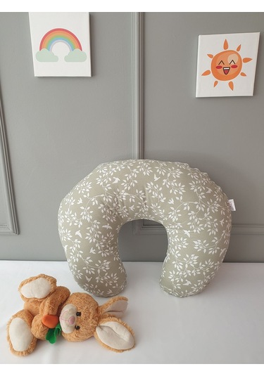 Emzirme Minderi Yaprak Krem