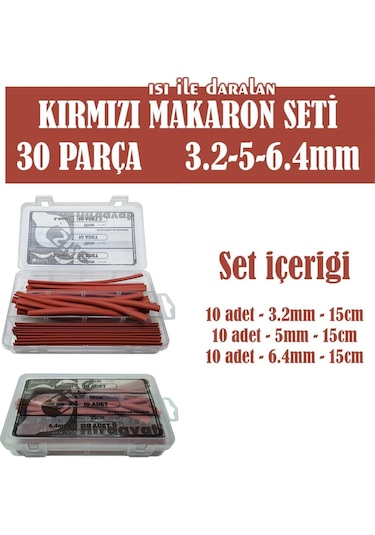Kırmızı Makaron Seti