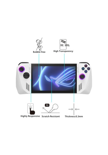 For Asus Rog Ally 9h 0.3mm Explosion-proof Tempered Glass Film