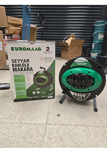 Euromaag Makaralı Seyyar Kablo 50 Metre 3x2.5 Kutulu 50 M