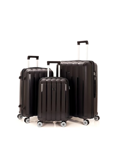 Dört Tekerlekli 3'Lü Set Polipropilen Kırılmaz Valiz