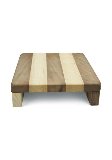 Doğal Ağaç Masif Kütük Ahşap Zebra Kesme Tahtası Ceviz-dişbudak Ağacı