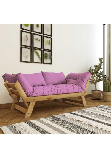 Adalar Masif Natural-pembe Renk 2li Kanepe Cpt8168-210