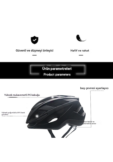 Bisiklet Emniyet Kaskı L-kırmızı Ve Siyah Kırmızı - Siyah