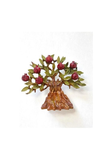 Dekoratif Nar Ağacı Duvar Süsü El Yapımı Nar Figürlü Obje Bereket Ve Bolluk Simgesi Ev Ve Ofis Duvar Süsü