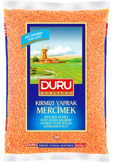 Duru Bakliyat Kırmızı Yaprak Mercimek 1 KG