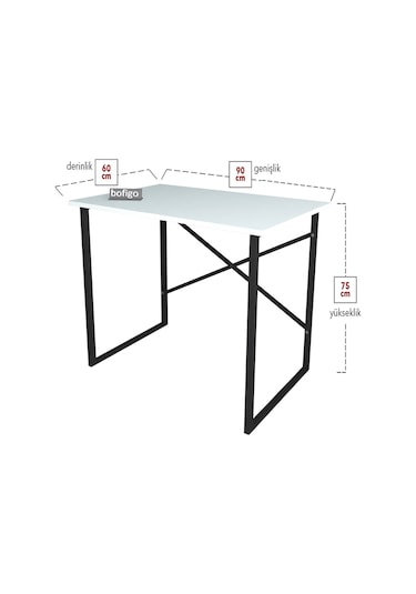 Bofigo Çalışma Bilgisayar Masası 60 x 90 CM Beyaz