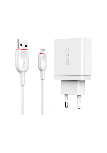 Alan Tech Xmac Serisi Zr-x2 Micro 2 İn 1 Şarj Seti - Beyaz Beyaz