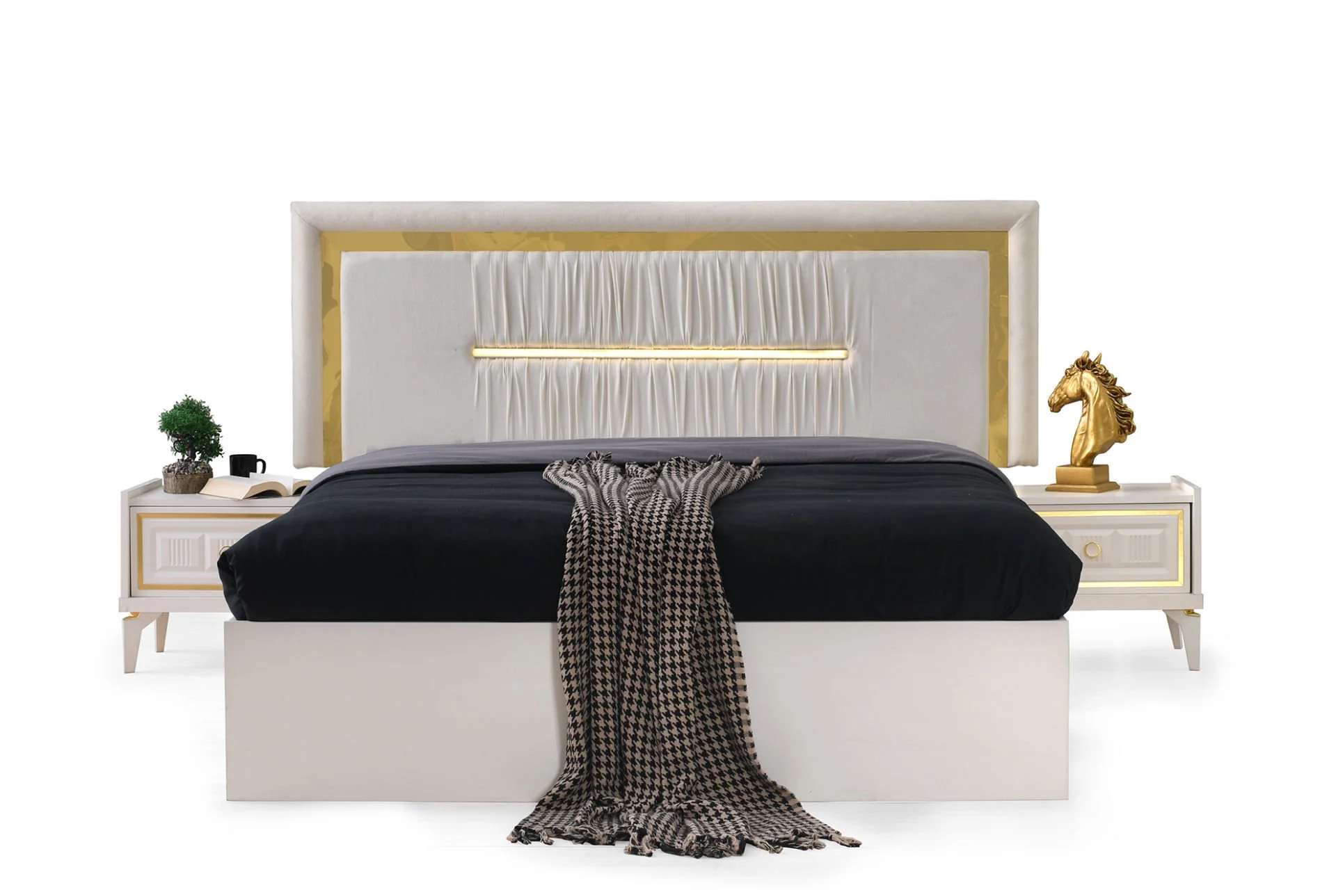 Dresden %100 Mdf Kumbeji Yatak Odası Traversli