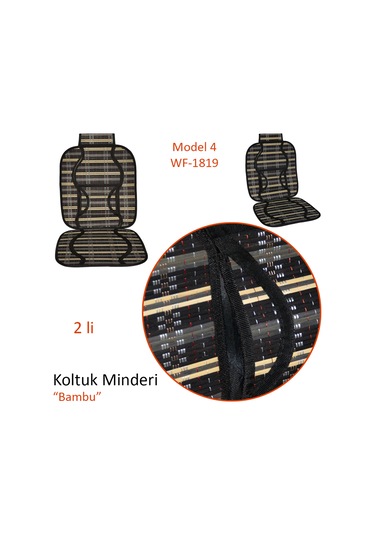 Pmx Koltuk Minderi Bambu Siyah 2 Li Model 4 Wf-1819