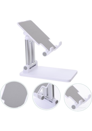 Telefon Ve Tablet Standı Yükseklik Ve Açısı Ayarlanabilir -beyaz