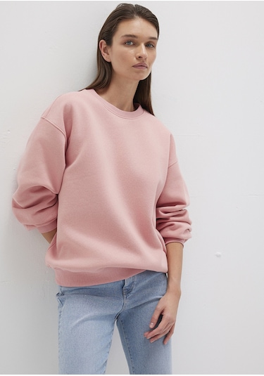Mavi - Bisiklet Yaka Pembe Basic Sweatshirt 1610198-91003 Pembe