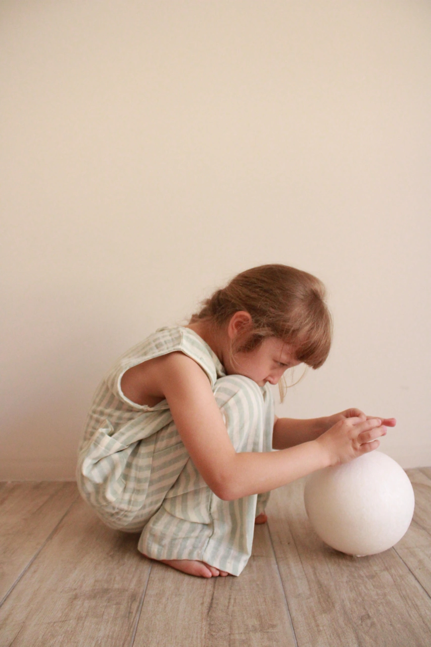 Yeşil Çizgili Asimetrik Cepli Müslin Takım Yeşil