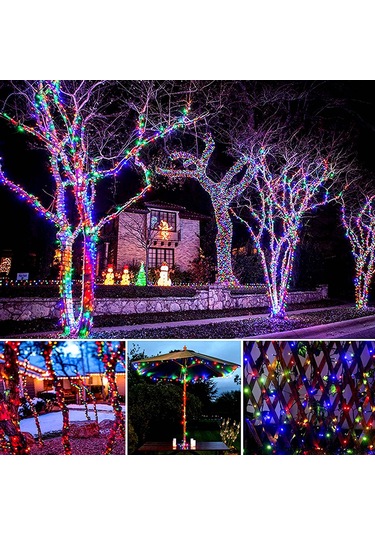 Skycity Güneş Enerjili 50 Led 8 Fonksiyonlu Çok Renkli Işık Zinciri - Dış Mekan Bahçe Bahçe Noel Dekorasyonu 9.5m Su Geçirmez Diğer