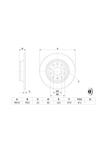 Skoda Yeti 1.2tsı 2009-2015 Bosch Arka Disk 282 Mm 2 Adet