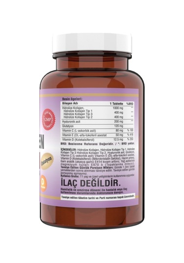 90 Tablet Collagen Tip 1-2-3 Glutatyon Magnesium 90 Tablet