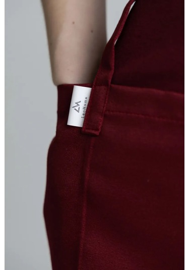 Leohome Belden Geçmeli Cepli Garson Önlüğü 423508295 Bordo