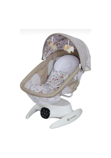 Babyhope Turhan Bebe Otomatik Sallanır Kumandalı Beşik Gri