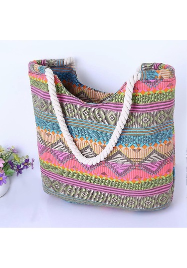 Canva Kadın Omuz Çantası Izgara Çizgili Şık Çanta Açık Hava İçin Diğer