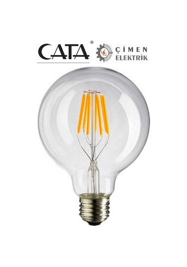 2 Adet Cata Ct 4354 6w G95 Glop Led Ampül 3200k Gün Işığı E27 Duy