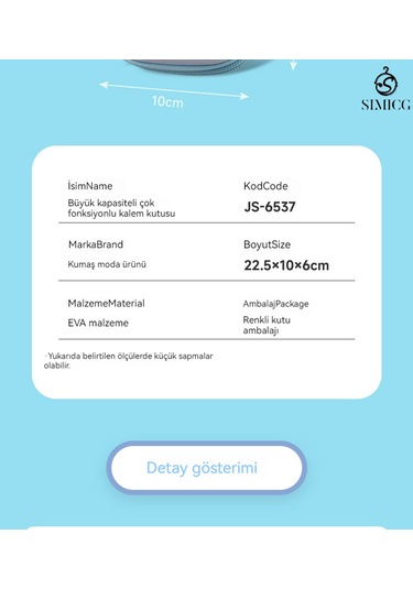 Büyük Kapasiteli İlkokul Ve Ortaokul Çok Katmanlı Çizgi Film Kalem Kutusu MAvi