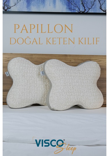 Visco Yastık Papillon Ortopedik Yastık Ergonomik Visco 45x50x15cm