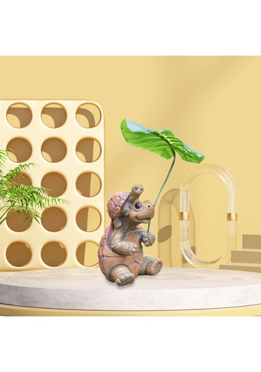 Homyl Kaplumbağa Şekilli Heykel Dekoratif El Yapımı Süs