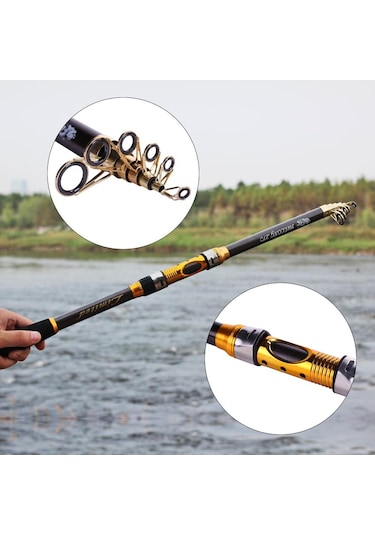 Sougayilang Oltalar Karbon 2.1-3.6 M Teleskopik Direk İplik Kutup Tatlı Su Tuzlu Su Balıkçılığı 3.0m