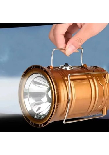 Güneş Çok Fonksiyonlu El Kamp Lambası Çadır Lambası Led
