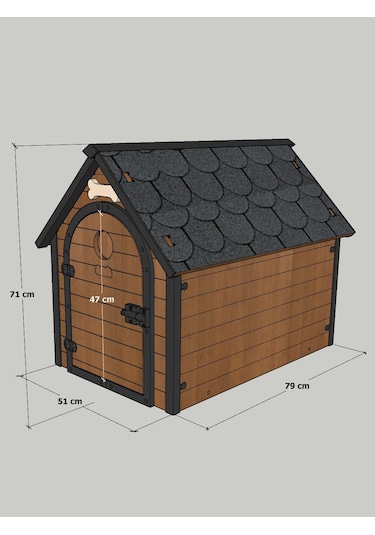 Mandu Ahşap Köpek Kulübesi