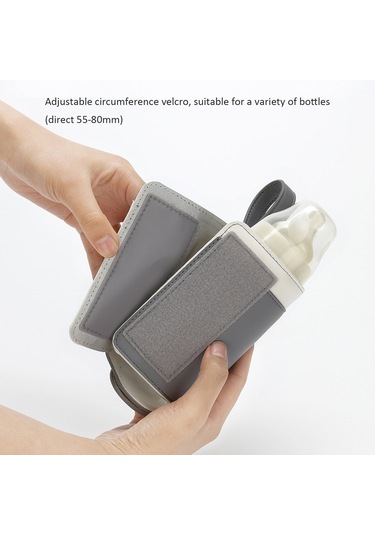 Sones 027 Deri Yalıtımlı Bebek Şişesi Kılıfı Isıtmalı Şişe Çantası, Beden: Ücretsiz Beden Lacivert