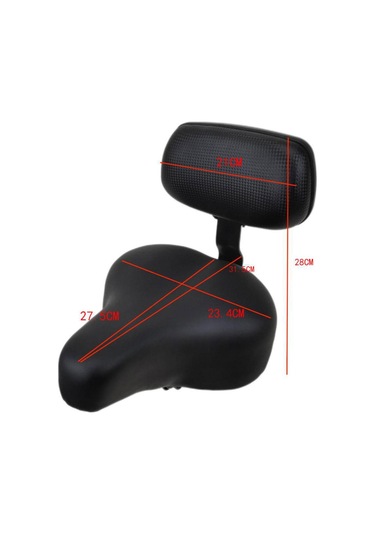 Suntek Elektrikli Bisiklet Eyer Köpük Yastıklı Evrensel Yedek Siyah