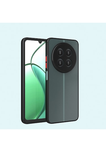 Goocamp Realme 12 Plus Kılıf Hux Kapak - Siyah Siyah